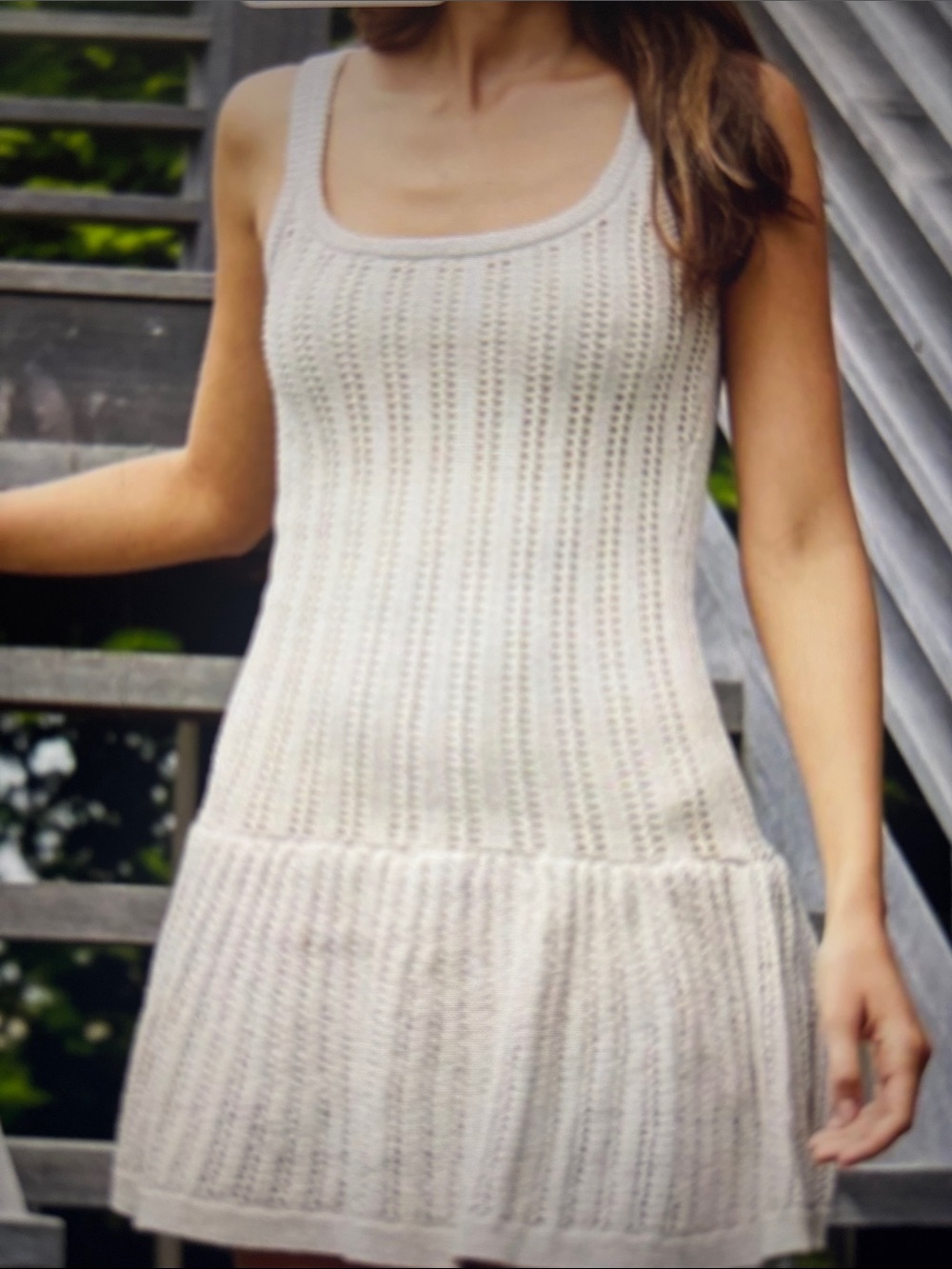 DH New York NWT mercerized cotton rib knit drop waist mini dress XS